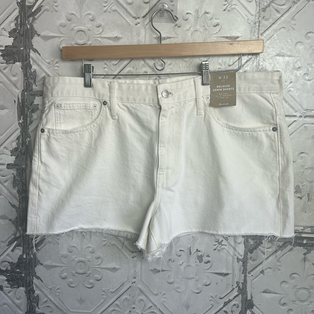 White Madewell Jean relaxed denim shorts